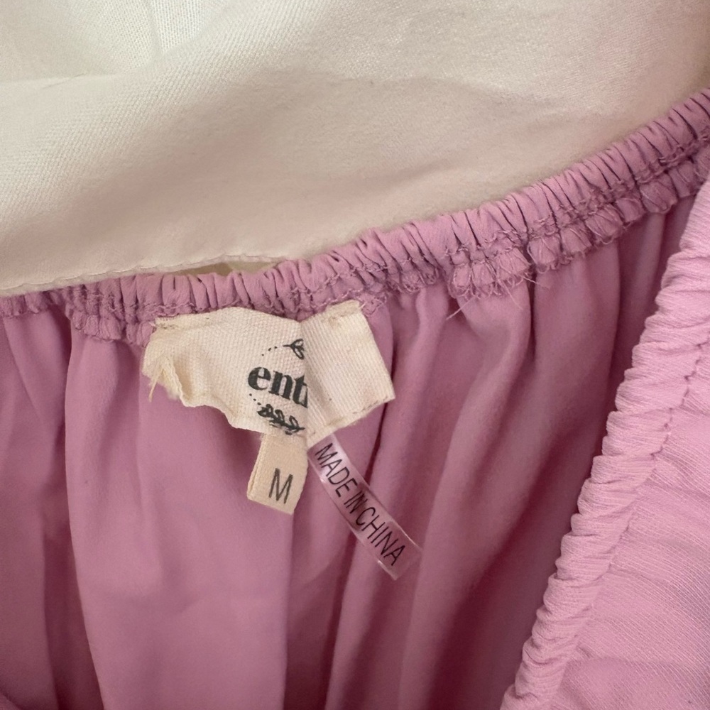 Purple Ruched Puff Sleeve Midi Sundress - Picture 4 of 6